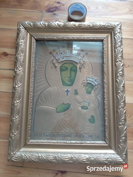 Święty obraz przedwojnie Antyki Gdów