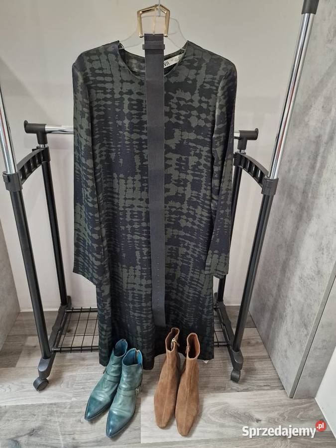 Sukienka Zara Zielono czarna Xs S śląskie Żywiec