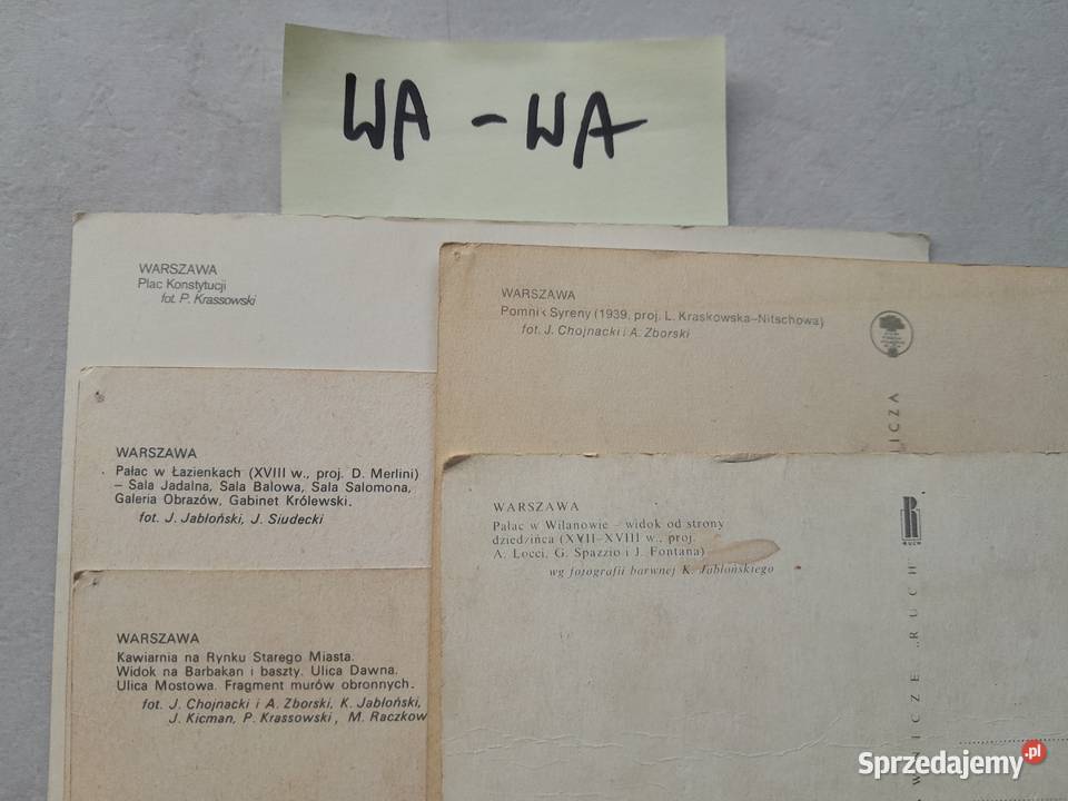 Stare pocztówki PRL kartki pocztowe Warszawa Dąbrowa Górnicza sprzedam