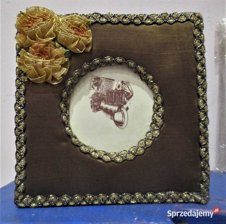 Miękka Ramka na zdjęcia 15 x 15 x 1 zdobiona Antyki, Sztuka, Kolekcje Nieporęt