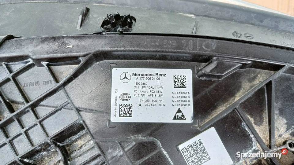 MERCEDES A KLASA W177 LIFT FULL LED LAMPA LEWA