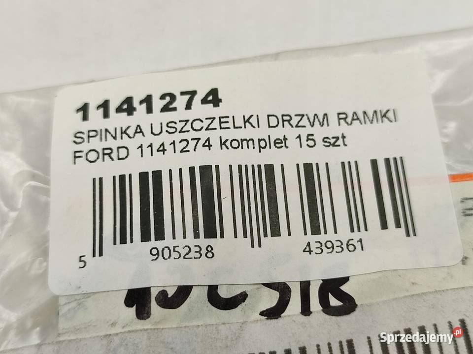 SPINKA USZCZELKI DRZWI RAMKI KOMPLET 15 FORD osobowe sprzedam