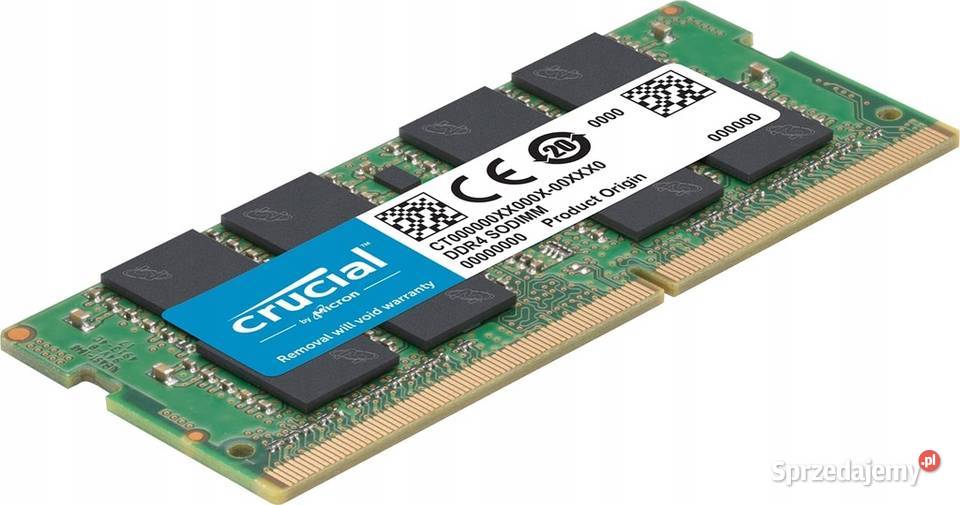 CRUCIAL PAMIĘĆ RAM 16GB DDR4 Sodimm 3200mhz Pojemność 16GB Ząbki sprzedam