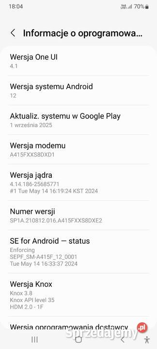 Samsung Galaxy A41 SMA415 464GB 61 Niebieski Małkinia Górna