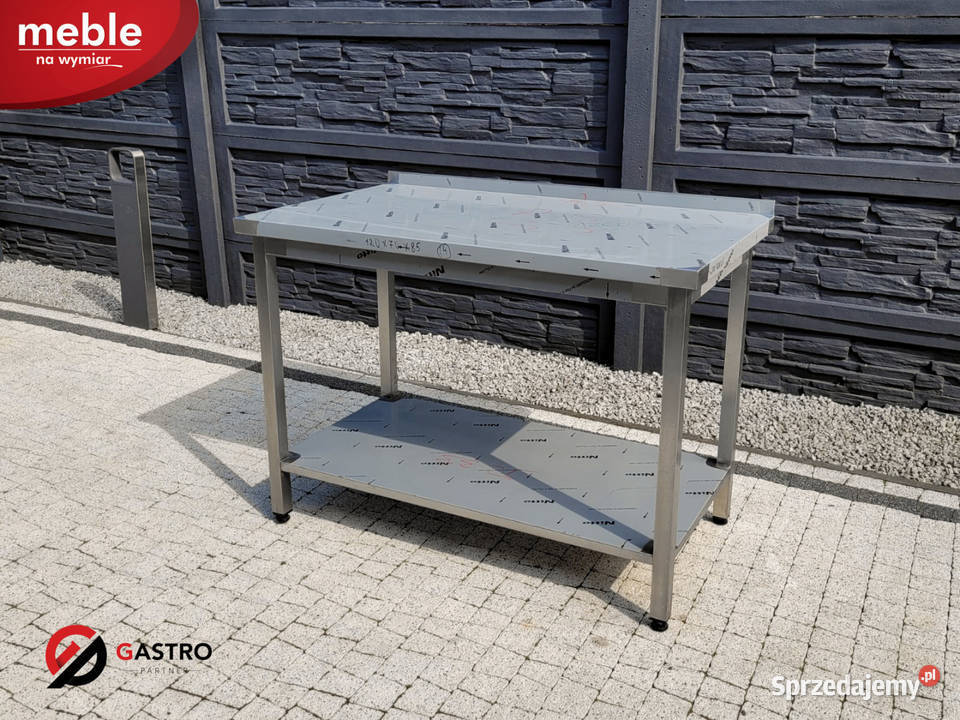 Nowy stół gastronomiczny z półką wym 120x70x85