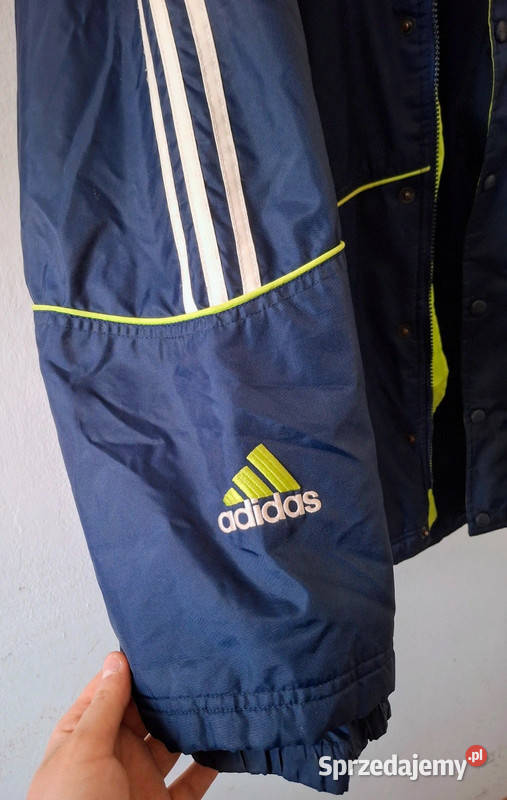 Kurtka vintage Adidas granatowa z neonowymi lubuskie Zielona Góra
