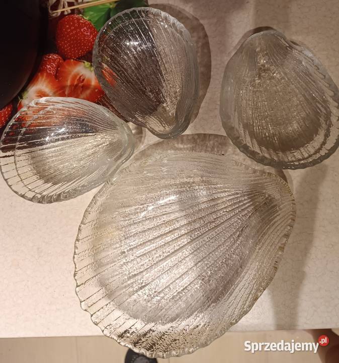 Komplet salaterek i patera MUSZLA Cardidae L Porcelana i szkło Chrzanów