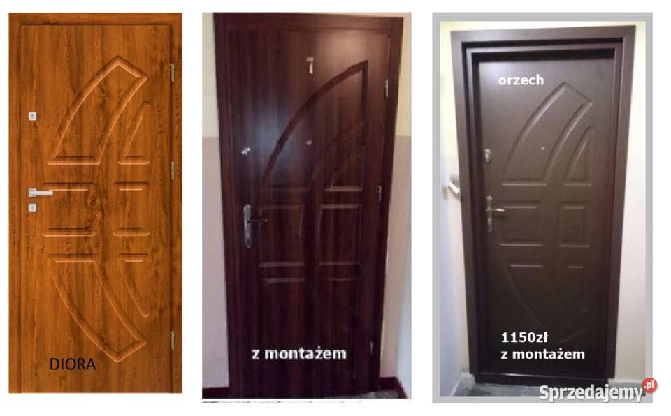 Drzwi zewnętrzne drewniane i metalowe z montażem Wieliczka