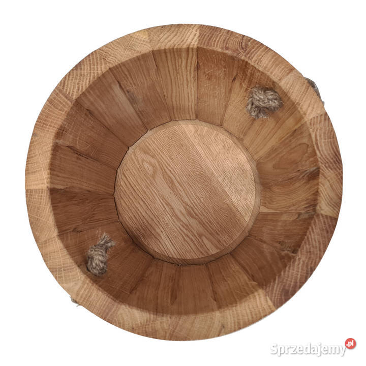 Wiadro ceber drewniany dębowy do sauny 10l Antyki, Sztuka, Kolekcje małopolskie sprzedam