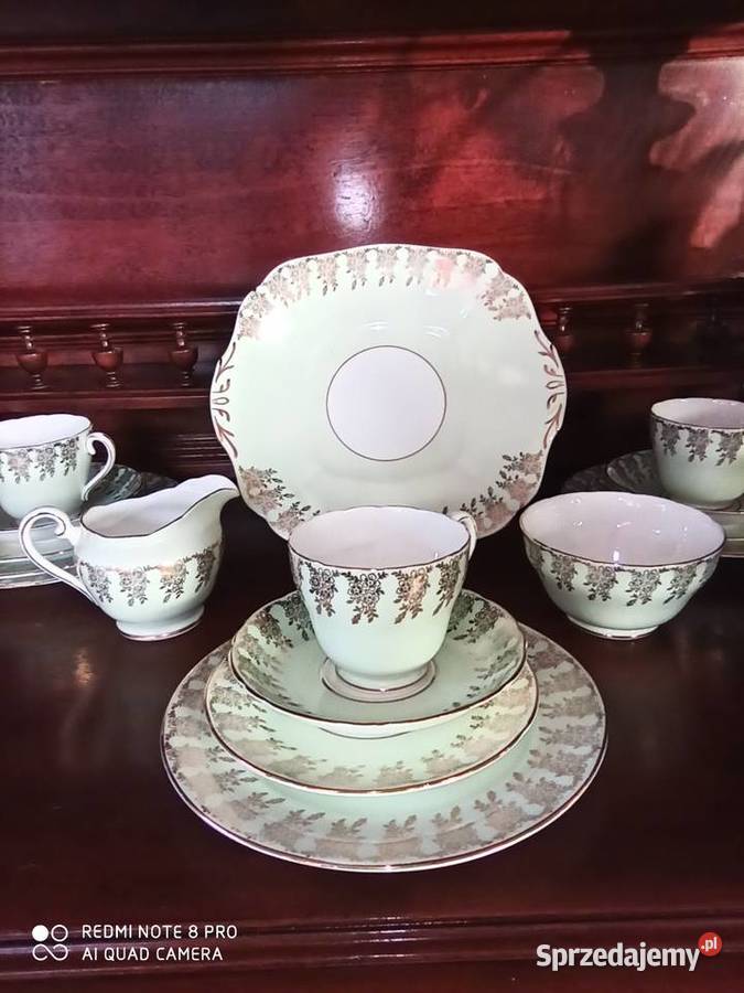 Serwis do herbaty
Adderley England Biało złoto Gdańsk
