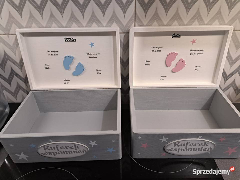Kuferek wspomnień słonik dziewczynka z metryczka Pokój dziecięcy Kędzierzyn-Koźle