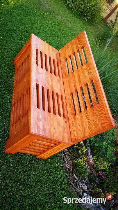 Skrzynia ze składanym odchylonym oparciem ławka Radków