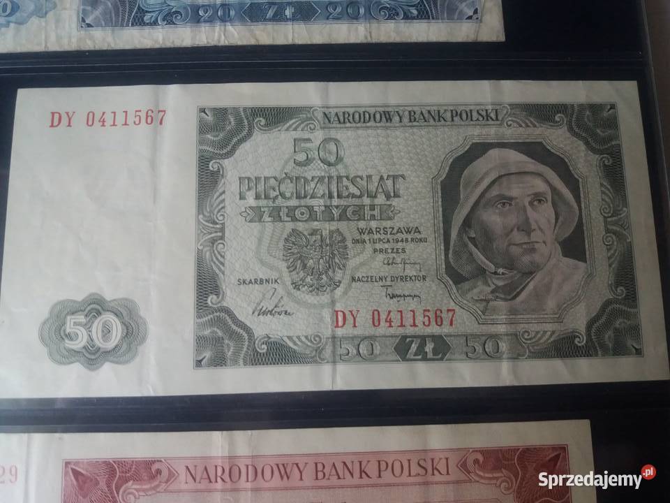 Banknoty 20 50 100 500 śląskie Będzin