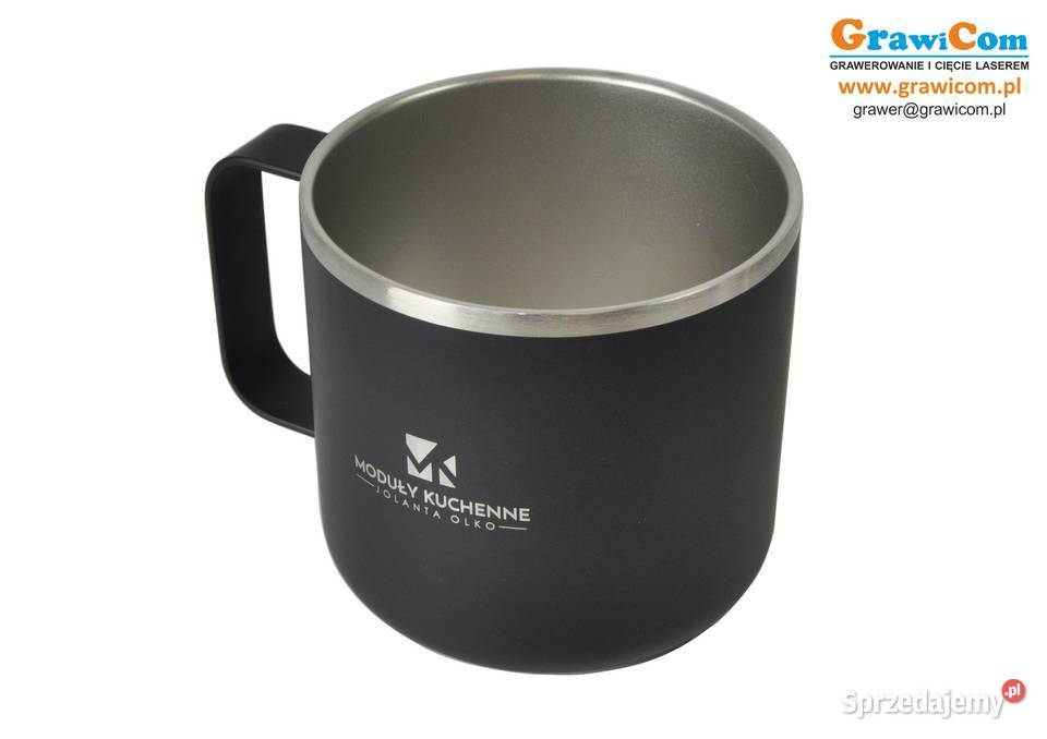 Kubek ze stali nierdz logo grawer 350 ml 10 podkarpackie