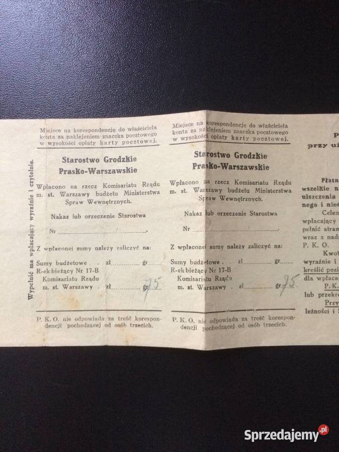 241 Skarbowy Blankiet Nadawczy Szczecin