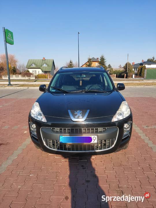 Peugeot 4007 22 hdi 7 Osobowy Napęd 4x4 Zadbany czarny lubelskie Szczebrzeszyn