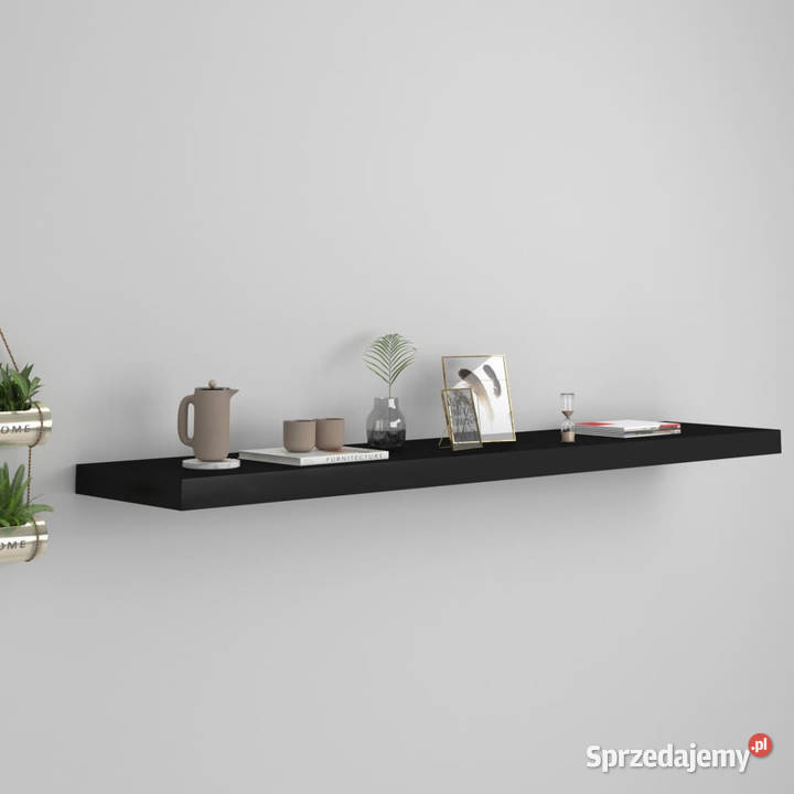 Półka ścienna czarna 120x235x38 MDF WM323841 mazowieckie Warszawa