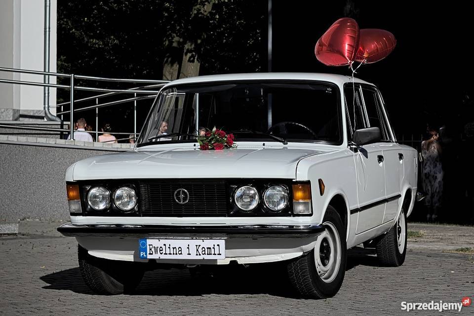 Zabytkowy samochód do ślubu FIAT 125p auto ślub Kraków