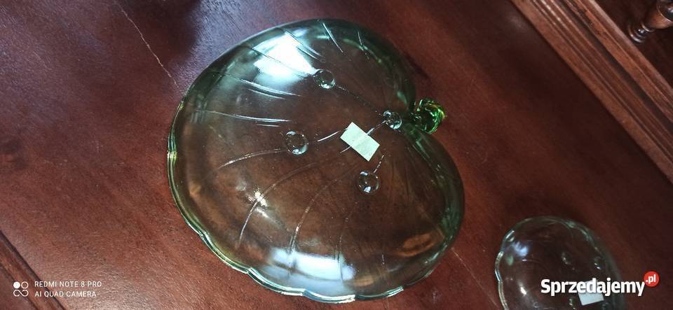 Miska owocarka uranowe szkło W kształcie l Gdańsk