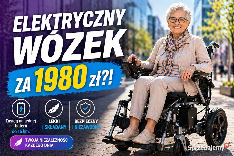 Elektryczny wózek inwalidzki składany w zwykły Wołomin