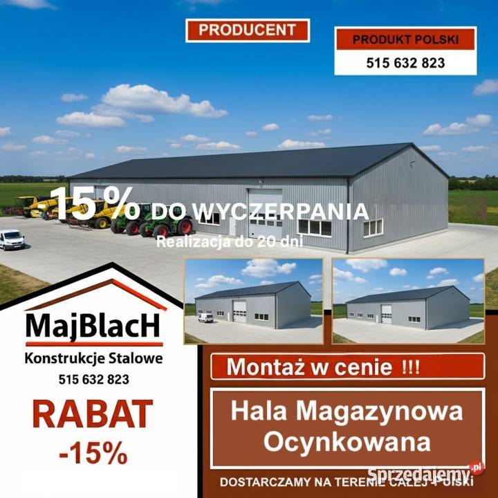 A48GRAFITOWA Hala Wiata Garaż Blaszany RABAT lubelskie Lublin sprzedam