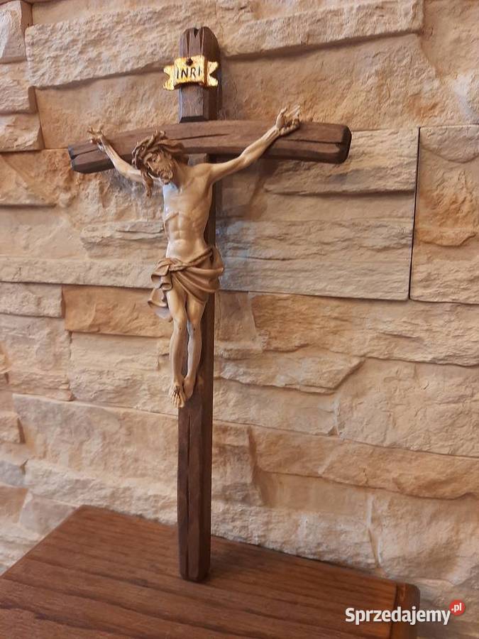 Rzeźba z drewna krzyż drewniany Ukrzyżowanie Lubień