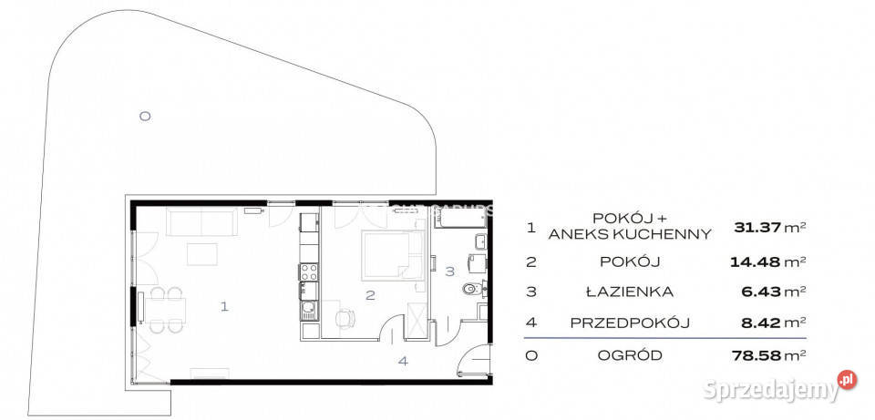 Mieszkanie Kraków 29 listopada 6062m2 2pok