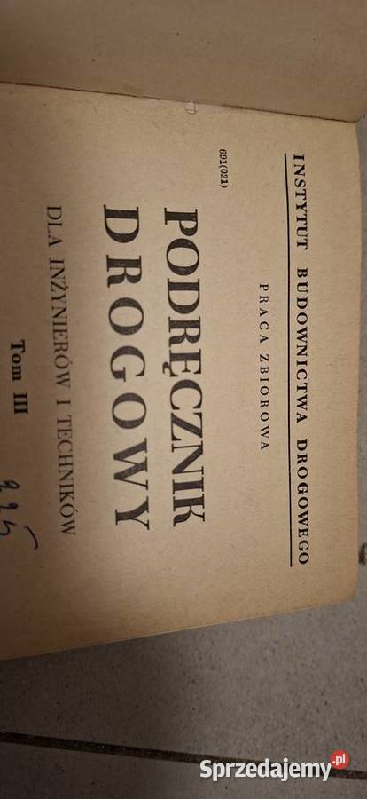 Pierwsze wydanie Podręcznik Drogowy Tom III 1957 Łęczyca