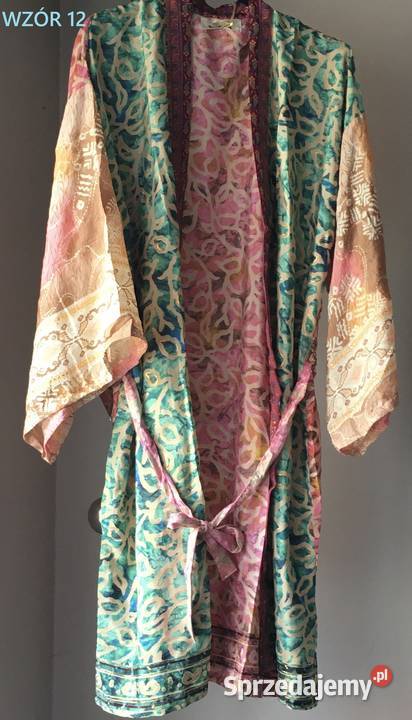 Kimono boho1 pasek jedwab naturalny 8 wzorów Inny materiał podlaskie Białystok