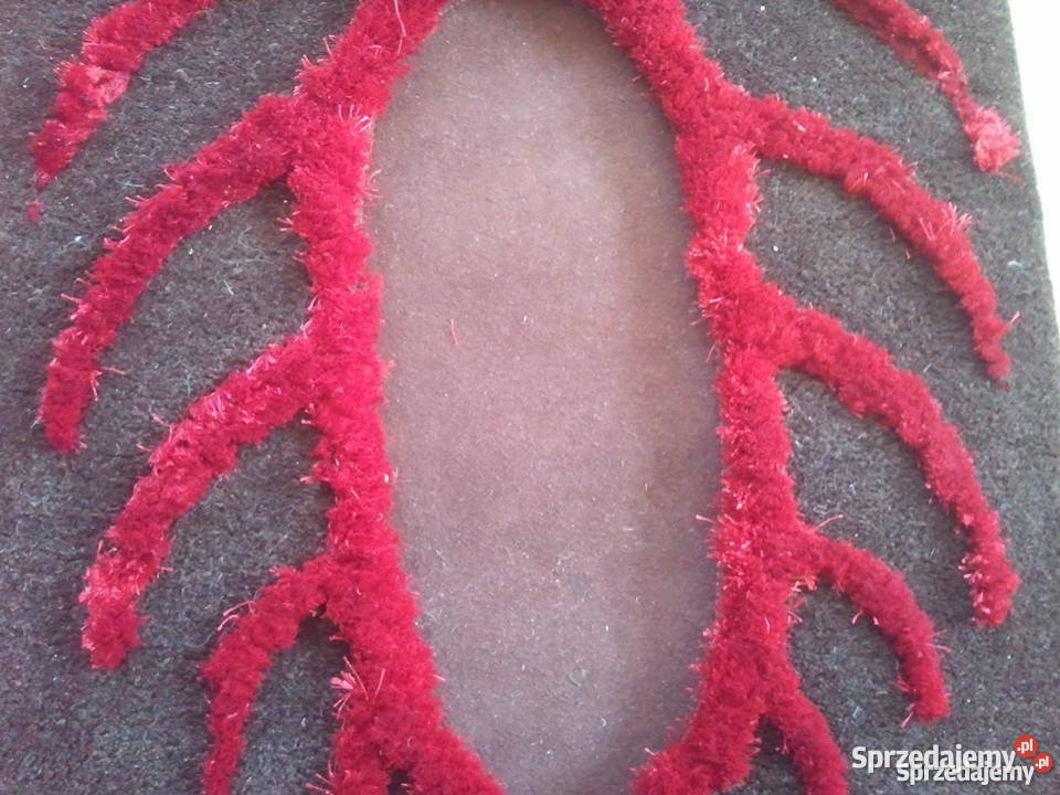 Dywan wełniany czerwony brązowy 160 x 230