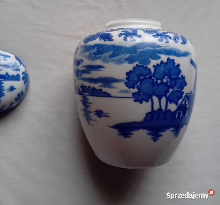 Porcelanowa herbatnica w stylu Delft druga wielkopolskie Koźminek