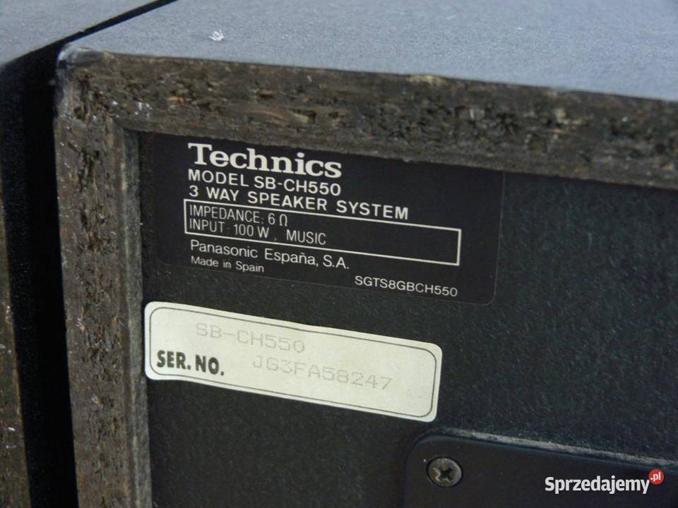 Kolumny Technics SBCH550mocne 2 x 100 wat Jasło