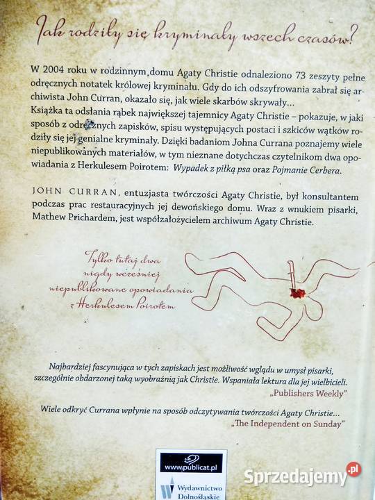 Sekretne zapiski Agathy Christie książki outlet Antykwariat Warszawa