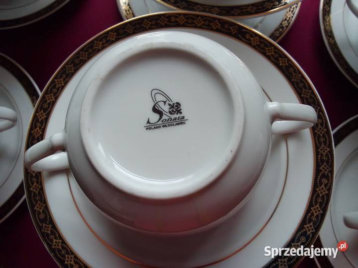 Bulionówkibarszczówki z talerzykami Porcelana 12 Łódź