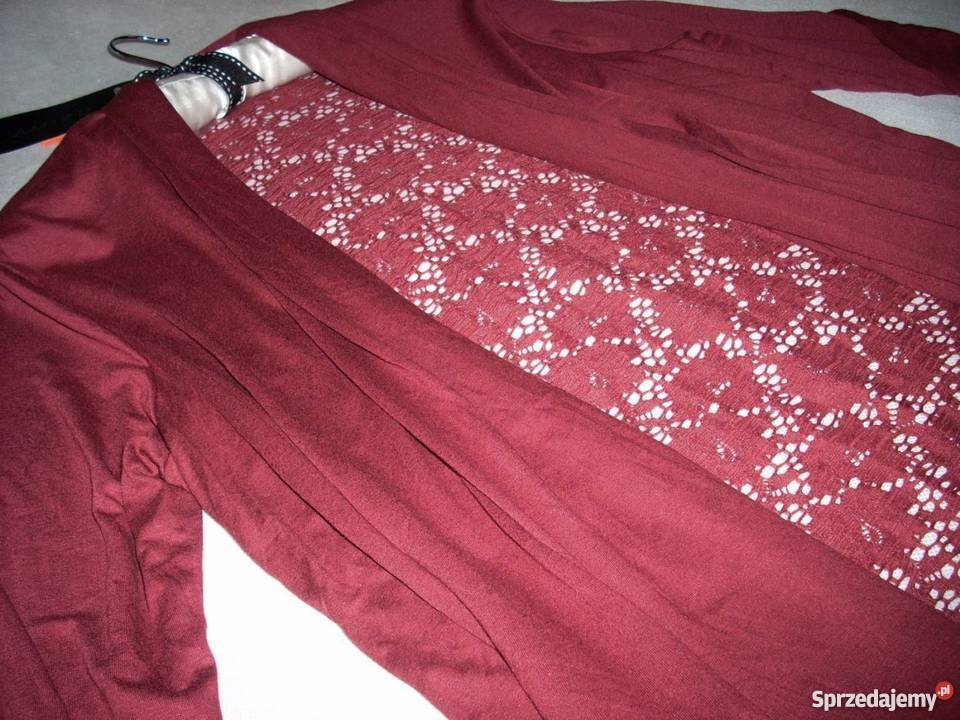 AMISU burgundowa NOWA narzutka Z KORONKĄ L M S Nowy Sącz sprzedam