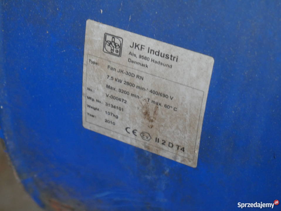 Wentylator odciągowy traka JKF Industri