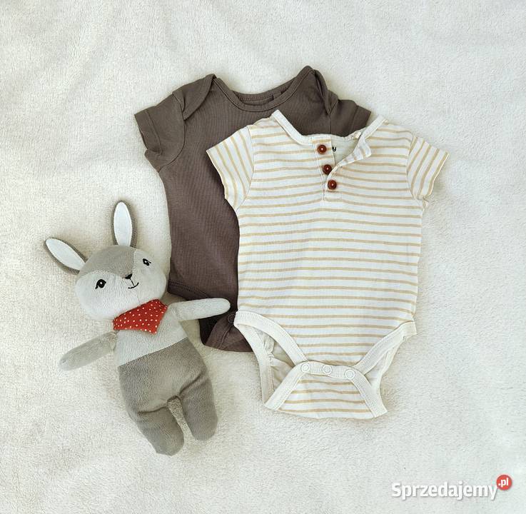 Body niemowlęce Sinsay 56 bawełna komplet 2 pack Szczecin