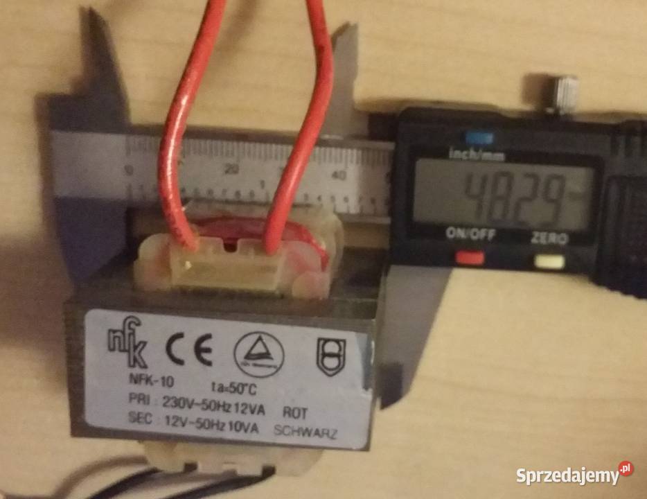 Transformator sieciowy 230V12V 10VA Łódź