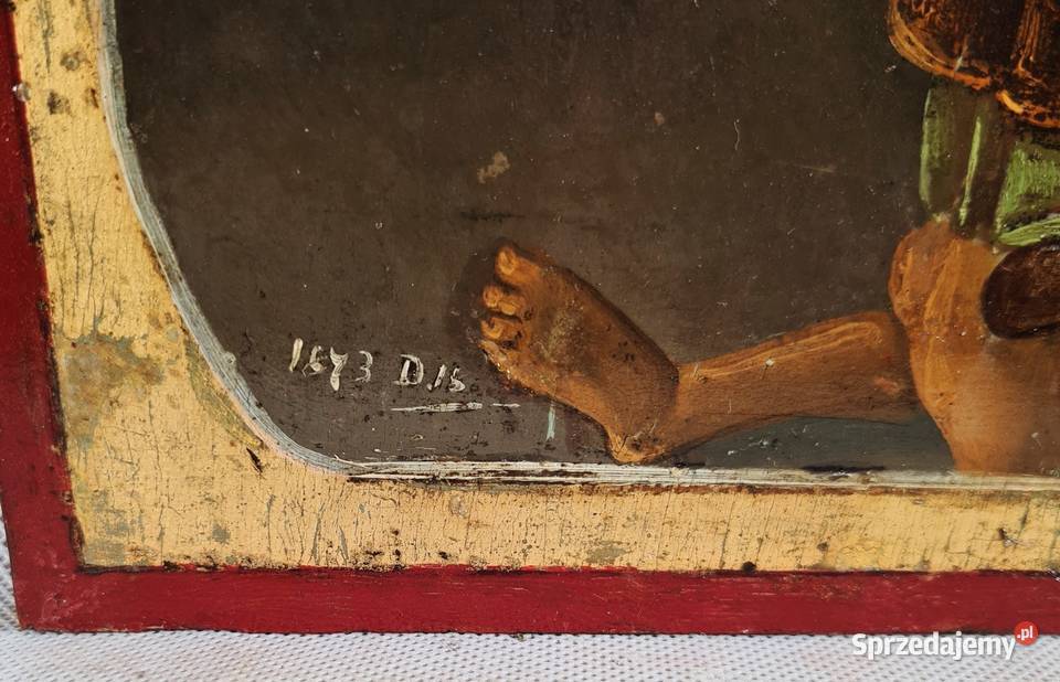 Ikona Święty Haralapiusz XIXw 1873r 0034 Warszawa