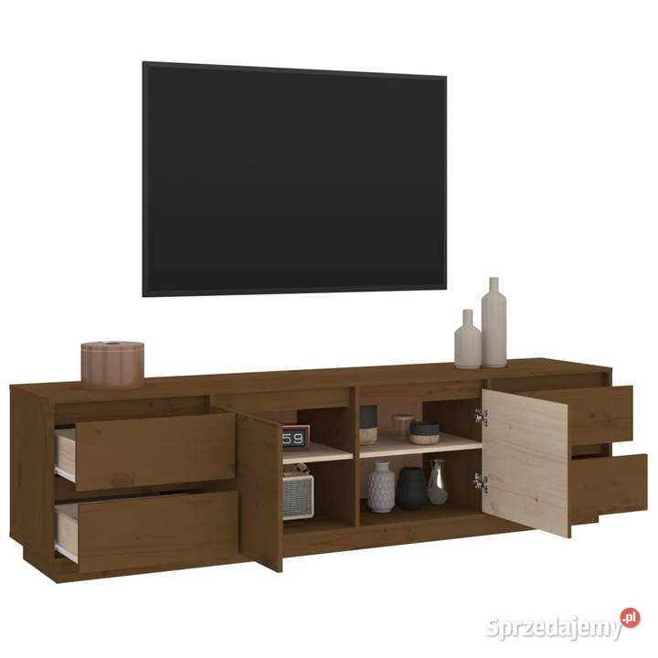 Szafka pod TV miodowy brąz 176x37x475 lite mazowieckie Warszawa