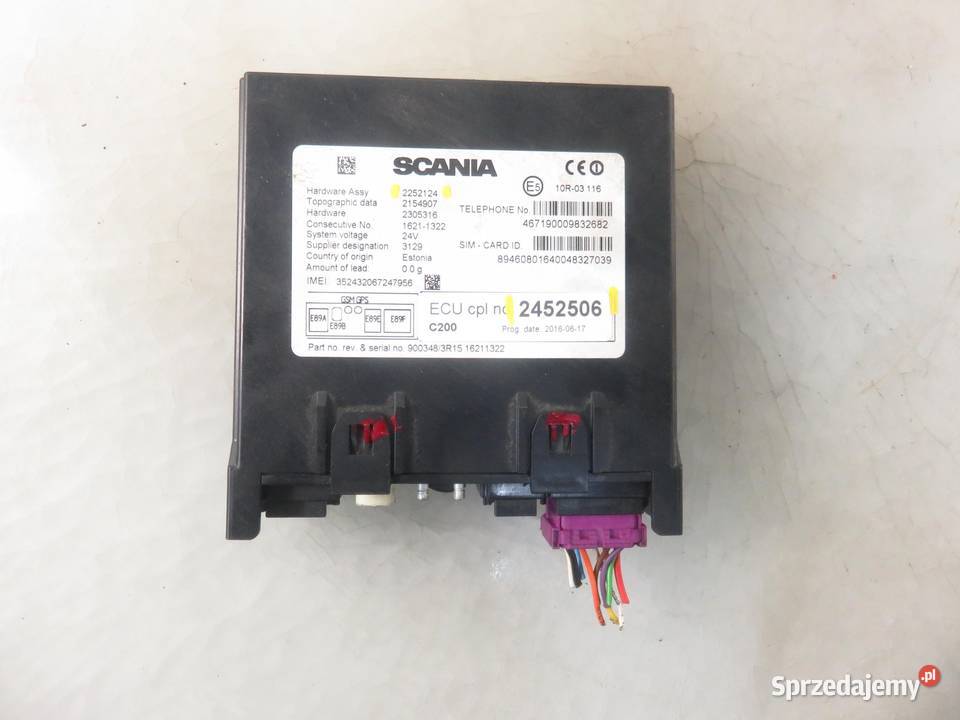 MODUŁ GSM SCANIA R I 20042019 2452506 2252124 sprzedam