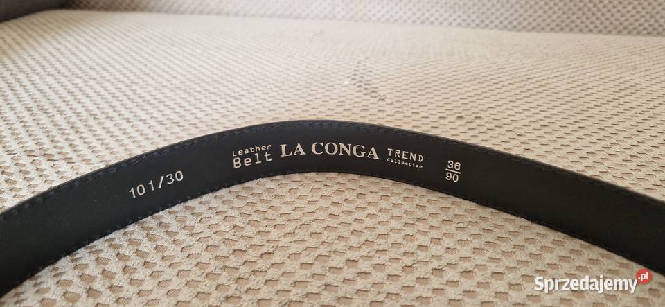 pasek męski czarny skóra Laconga 104