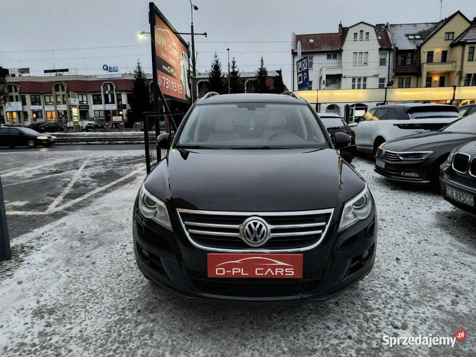 Volkswagen Tiguan Jasne wnętrze Skóry Panorama czarny sprzedam