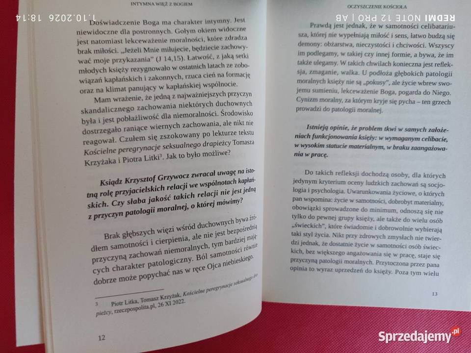 Intymna więź z Bogiem W obliczu grzechów miękka Katowice