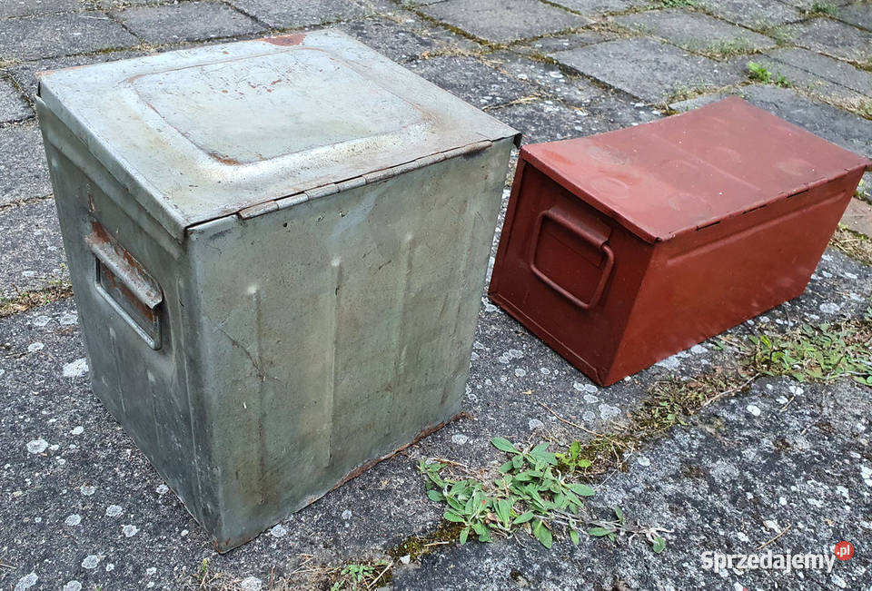 Metalowa skrzynka pojemnik stalowy 27sztuk Poznań