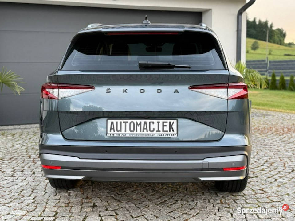 koda Enyaq SPORTLINE AMBIENTE BLISY SUPER STAN szary Motoryzacja Kamienna Góra