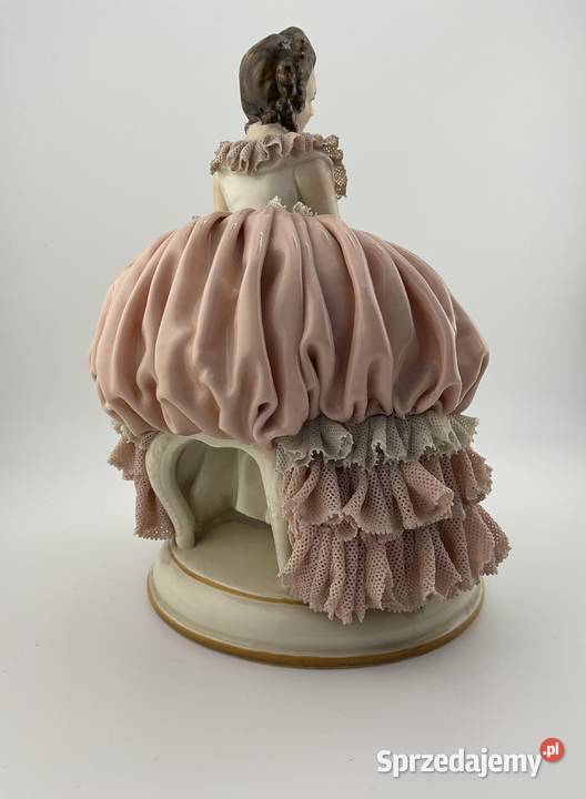 Antyczna Figurka Koronkowa Ernst Bohne Porcelana i szkło Antyki, Sztuka, Kolekcje Kraków
