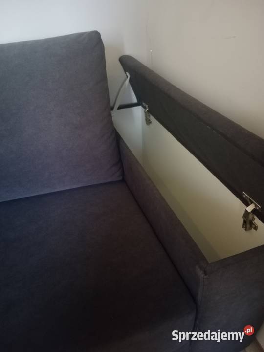 Sofa z funkcją spania szara 165cm Gorzów Wielkopolski