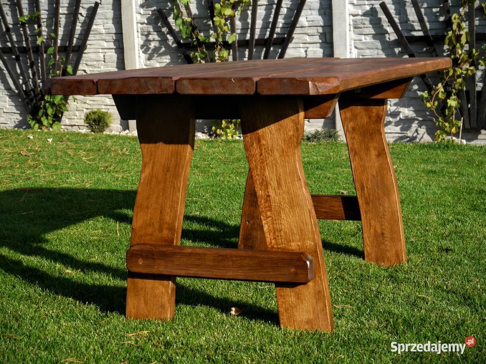 komplet mebli ogrodowych zestaw drewniane stół Ogród Chrząstowice sprzedam