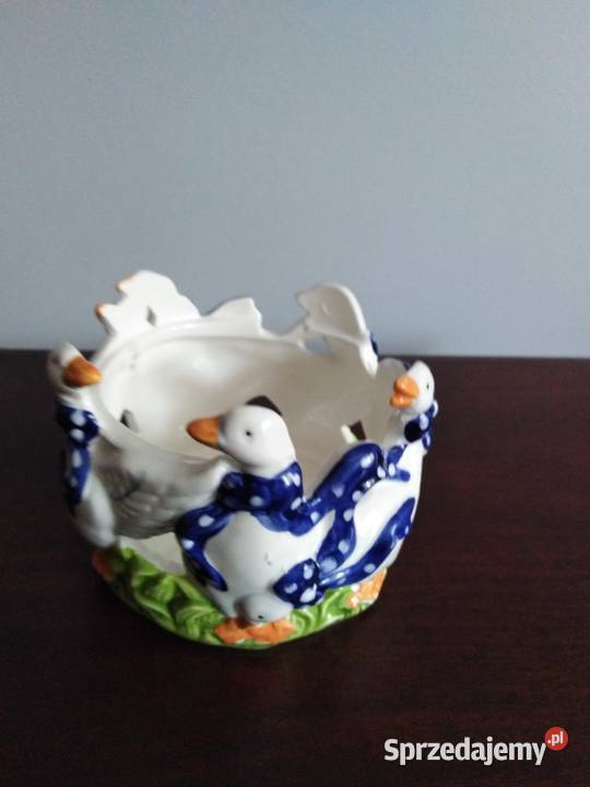 Porcelanowa osłonka na świece Antyki, Sztuka, Kolekcje Miejsce Piastowe sprzedam